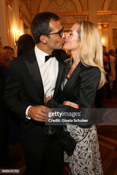 Erol Sander and his wife Caroline Goddet during the traditional Buehnendinner 2016 at Bayerische Staatsoper on September 16, 2016 in Munich, Germany.