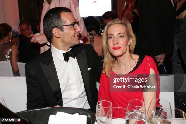 Erol Sander and his wife Caroline Goddet during the German Film Ball 2016 party at Hotel Bayerischer Hof on January 16, 2016 in Munich, Germany.