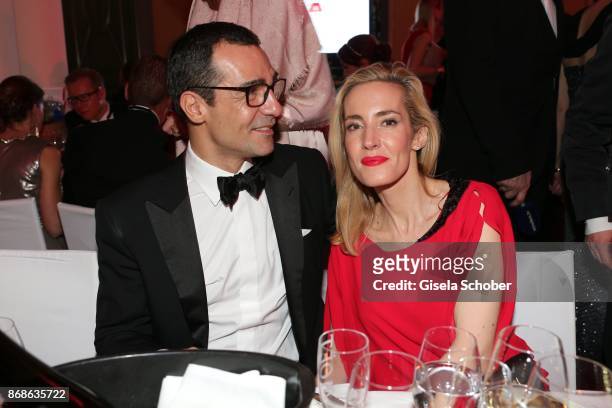 Erol Sander and his wife Caroline Goddet during the German Film Ball 2016 party at Hotel Bayerischer Hof on January 16, 2016 in Munich, Germany.