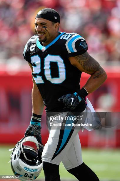 Carolina Panthers safety Kurt Coleman during the first half of an NFL football game between the Carolina Panthers and the Tampa Bay Buccaneers on...