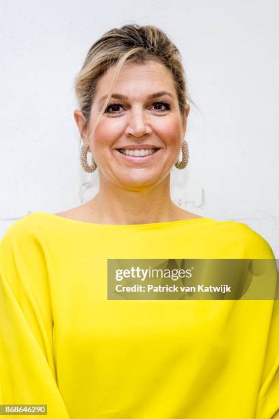 Queen Maxima of The Netherlands visits Lidya initiative for SME for upcoming markets in Africa for low key loanson October 31, 2017 in Lagos,...