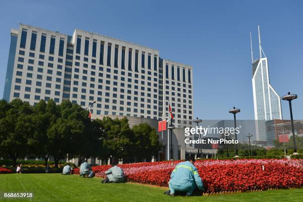 View of Shanghai municipal government building, two days after Beijing has named Li Qiang, a former top aide to President Xi Jinping, as the top boss...