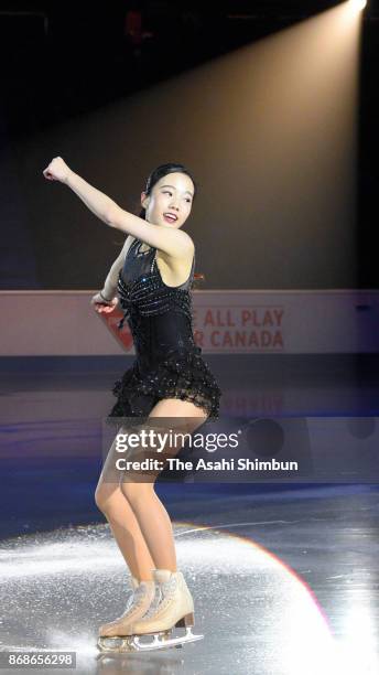 Marin Honda of Japan performs in the gala exhibition during day three of the ISU Grand Prix of Figure Skating at Brandt Centre on October 29, 2017 in...