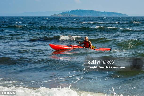 kayak paddling - buskerud stock pictures, royalty-free photos & images
