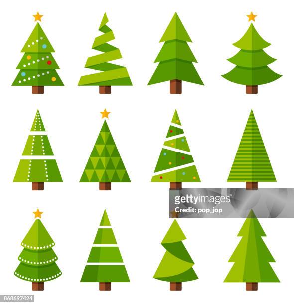 クリスマスツリー - クリスマスツリー　イラスト点のイラスト素材／クリップアート素材／マンガ素材／アイコン素材