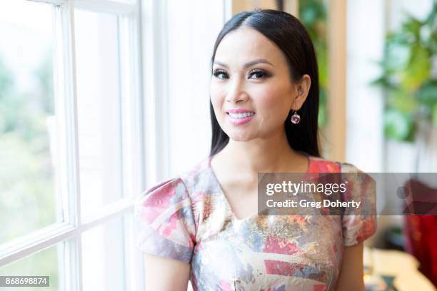 Ha Phuong Cha Tran attends a reception as Angelina Jolie Accepts the Rising Star Award on behalf of 'First They Killed My Father' actress, Sreymoch...