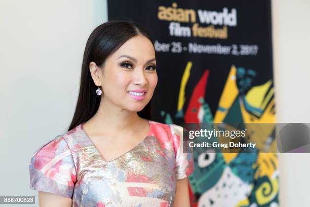 Ha Phuong Cha Tran attends a reception as Angelina Jolie Accepts the Rising Star Award on behalf of 'First They Killed My Father' actress, Sreymoch...