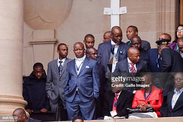 Youth League members attend the inauguration ceremony of Jacob Zuma on May 9, 2009 in Pretoria, South Africa. Jacob Gedleyihlekisa Zuma is South...