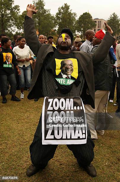 Supporters attend the inauguration ceremony of Jacob Zuma on May 9, 2009 in Pretoria, South Africa. Jacob Gedleyihlekisa Zuma is South Africa's...