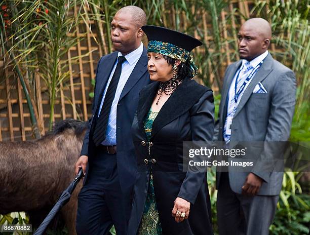 Winnie Mandela attends the inauguration ceremony of Jacob Zuma on May 9, 2009 in Pretoria, South Africa. Jacob Gedleyihlekisa Zuma is South Africa's...