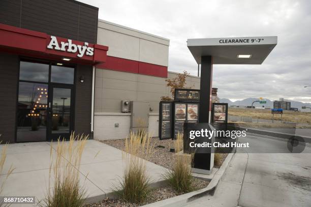 Exterior view of an Arby's restaurant on October 26, 2017 in Lehi, Utah.