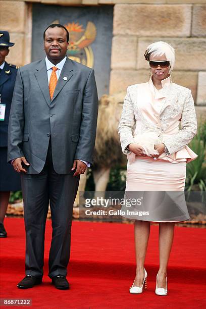 King Mswati the Third of Swaziland attends the inauguration ceremony of Jacob Zuma on May 9, 2009 in Pretoria, South Africa. Jacob Gedleyihlekisa...