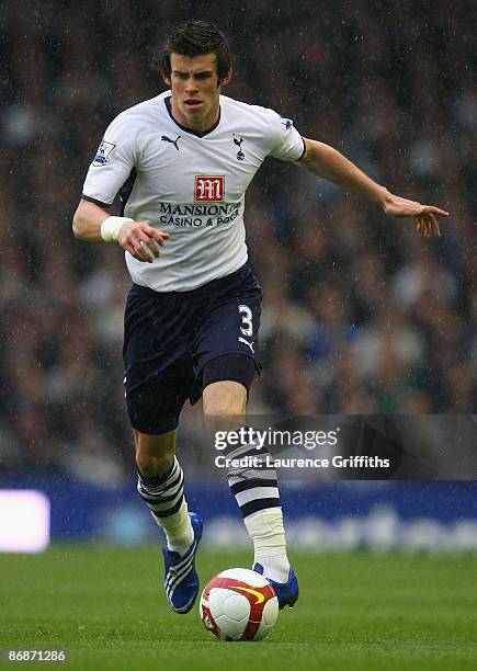 Gareth Bale of Tottenham during the Barclays Premier League Match between Everton and Tottenham Hotspur at Goodison Park on May 9, 2009 in Liverpool,...