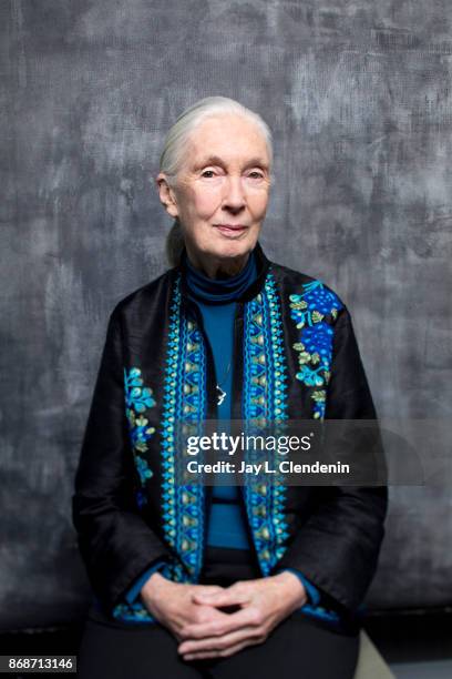 Jane Goodall is photographed for Los Angeles Times on October 9, 2017 in Los Angeles, California. PUBLISHED IMAGE. CREDIT MUST READ: Jay L....