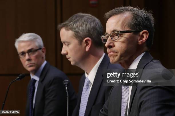 Facebook General Counsel Colin Stretch, Twitter Acting General Counsel Sean Edgett, and Google Law Enforcement and Information Security Director...