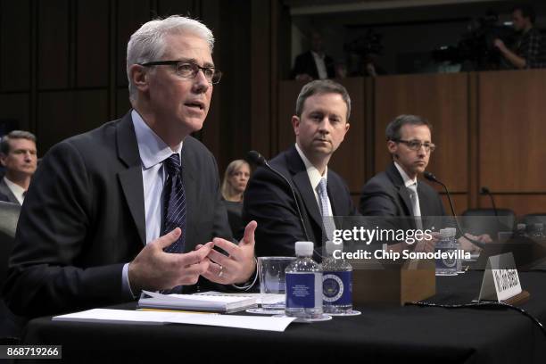 Facebook General Counsel Colin Stretch, Twitter Acting General Counsel Sean Edgett, and Google Law Enforcement and Information Security Director...