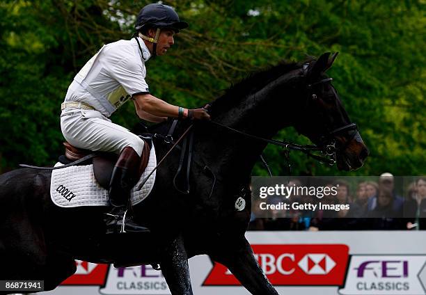 Harry Meade of Great Britain rides Midnight Dazzler during the cross country at The Mitsubishi Motors Badminton Horse Trials in the HSBC FEI Classics...