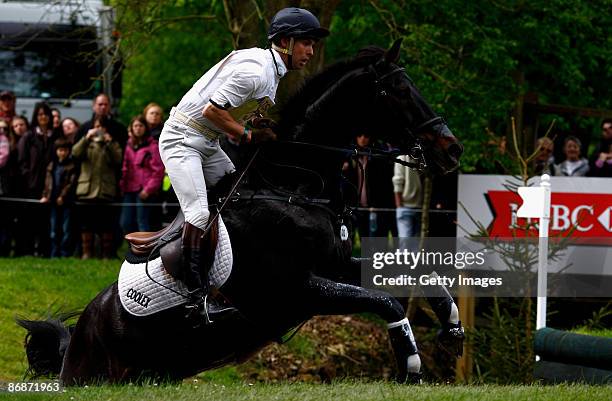 Harry Meade of Great Britain rides Midnight Dazzler during the cross country at The Mitsubishi Motors Badminton Horse Trials in the HSBC FEI Classics...