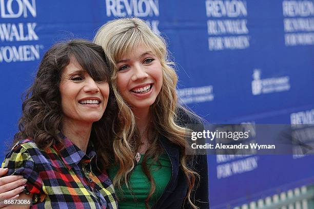 Jennette McCurdy and mother arrive at The 16 Annual Entertainment Industry Foundation Revlon Run/Walk for Women held at The Los Angeles Memorial...