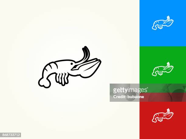 hummer-schwarzer strich lineare symbol - flusskrebs meeresfrüchte stock-grafiken, -clipart, -cartoons und -symbole