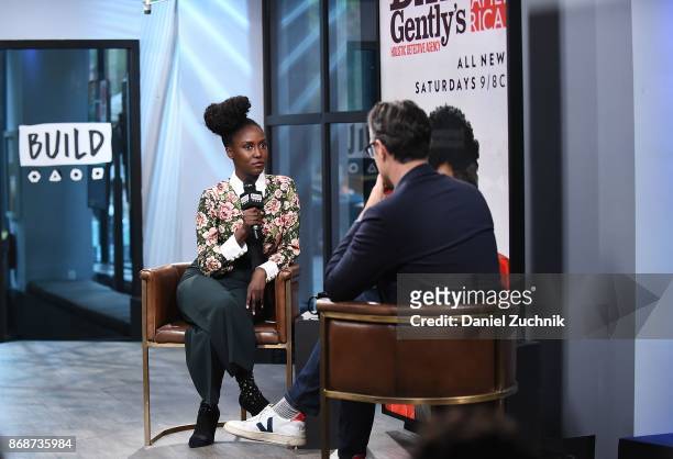 Jade Eshete attends the Build Series to discuss the show 'Dirk Gently's Holistic Detective Agency' at Build Studio on October 31, 2017 in New York...