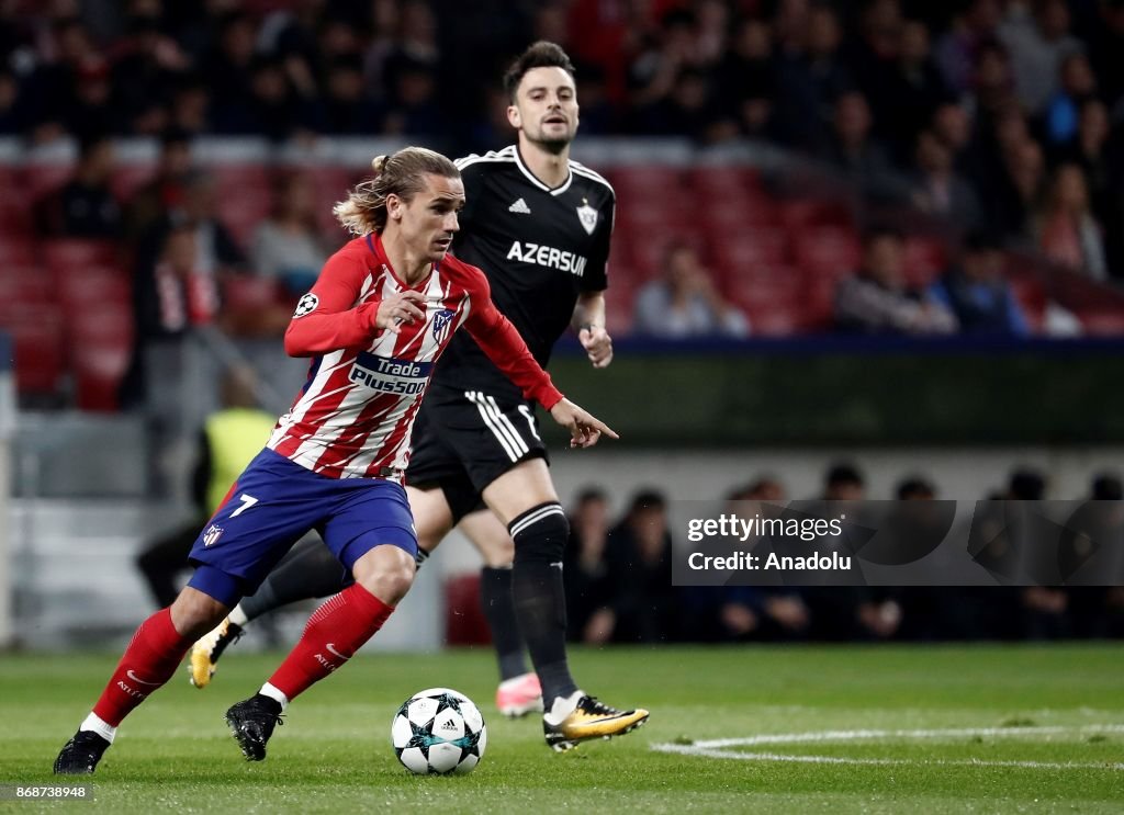 Atletico Madrid  Qarabag FK: UEFA Champions League