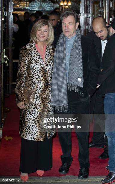 Glynis Barber and husband Michael Brandon attned 'The Exorcist' press preview at the Phoenix Theatre on October 31, 2017 in London, England.