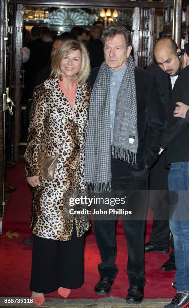 Glynis Barber and husband Michael Brandon attned 'The Exorcist' press preview at the Phoenix Theatre on October 31, 2017 in London, England.