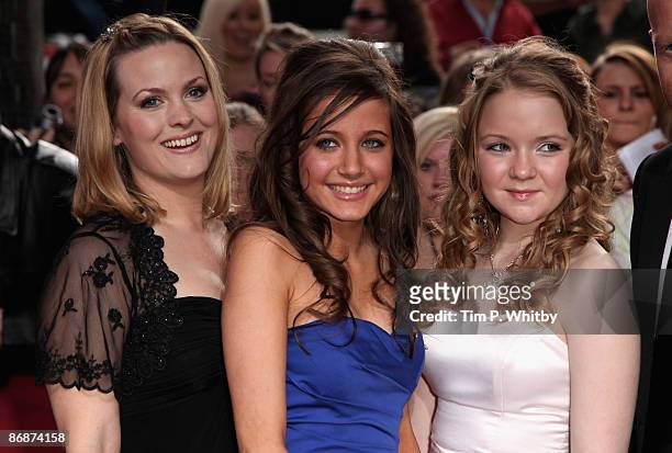 Jo Joyner, Madeline Duggan and Lorna Fitzgerald arrive for the British Soap Awards at BBC Television Centre on May 9, 2009 in London, England.