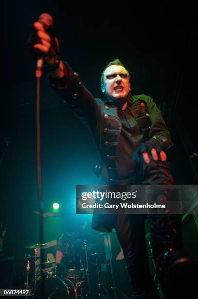 Gothminister of the band Gothminister performs on stage at the Corporation on May 9, 2009 in Sheffield, England.
