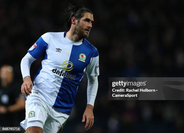 Blackburn Rovers' Danny Graham during the Sky Bet League One match between Blackburn Rovers and Fleetwood Town at Ewood Park on October 31, 2017 in...