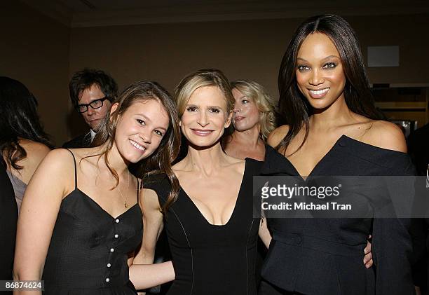 Sosie Bacon, Kyra Sedgwick and Tyra Banks attend the PEOPLE-TIME-FORTUNE-CNN White House Correspondents dinner cocktail party at Hilton Hotel on May...