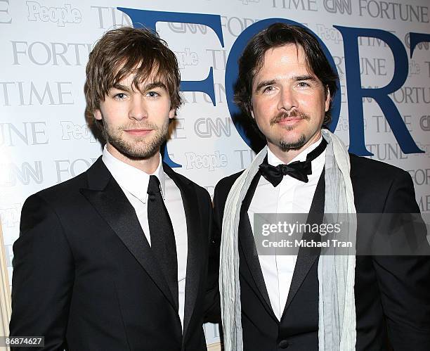 Chace Crawford and Matthew Settle attend the PEOPLE-TIME-FORTUNE-CNN White House Correspondents dinner cocktail party at Hilton Hotel on May 9, 2009...