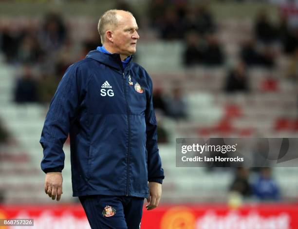 Sunderland manager Simon Grayson during the Sky Bet Championship match between Sunderland and Bolton Wanderers at Stadium of Light on October 31,...