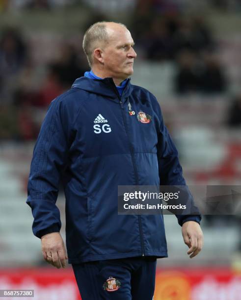 Sunderland manager Simon Grayson during the Sky Bet Championship match between Sunderland and Bolton Wanderers at Stadium of Light on October 31,...