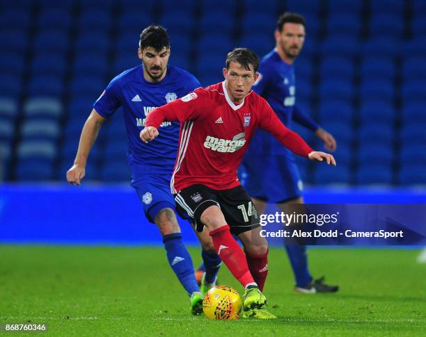 Ipswich Town's Joe Garner during the Sky Bet Championship match between Sunderland and Bolton Wanderers at Stadium of Light on October 31, 2017 in...