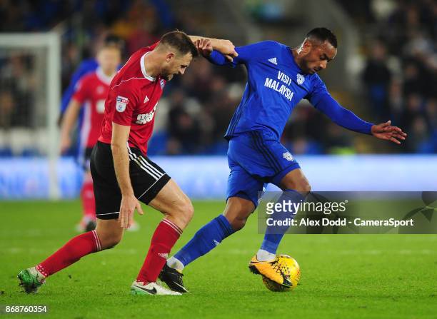Cardiff City's Loic Damour under pressure from Ipswich Town's Tommy Smith during the Sky Bet Championship match between Sunderland and Bolton...