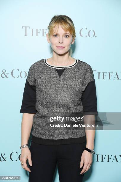 Barbora Bobulova attends Tiffany & Co Gala Dinner for 'Please Stand By' movie at Hotel Bernini on October 31, 2017 in Rome, Italy.