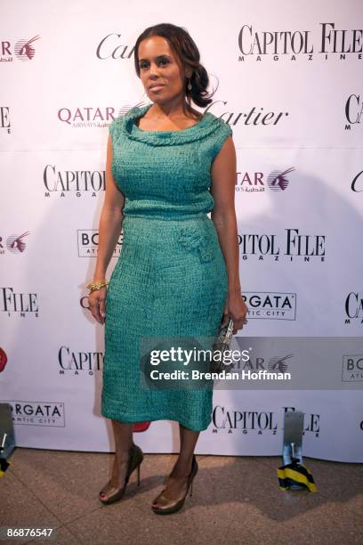 Kai Milla Morris, wife of singer Stevie Wonder, arrives at Capitol File's White House Correspondents' Association dinner after party on May 9, 2009...