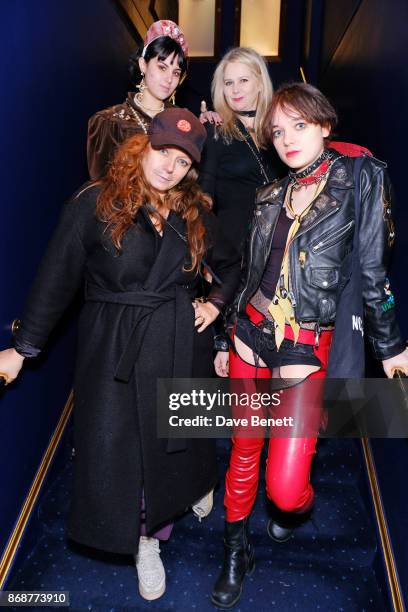 Samantha Morton, Lee Starkey and Esme Creed-Miles attend Fran Cutler's Halloween Freak Show at Tramp on October 31, 2017 in London, England.