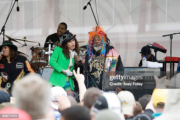 George Clinton And The Parliament Funkadelic perform at the Indianapolis Motor Speedway on May 9, 2009 in Indianapolis, Indiana.