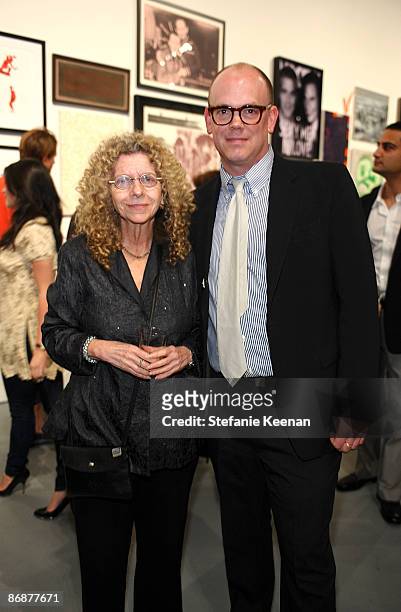 Barbara Kruger and Bennett Simpson attend MOCA's Fresh Silent Auction at the Museum Of Contemporary Art on May 9, 2009 in Los Angeles, California.