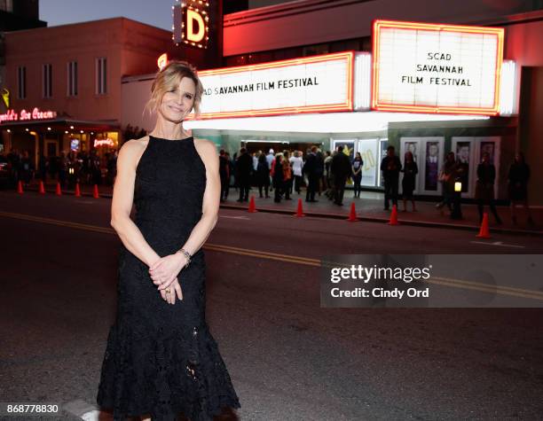 Kyra Sedgwick attends Spotlight Award ceremony at Trustees Theater during 20th Anniversary SCAD Savannah Film Festival on October 31, 2017 in...