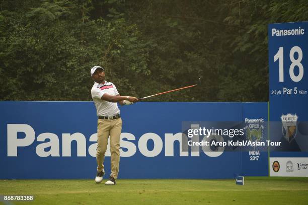 Chikkarangappa of India pictured during practice for the Panasonic Open India at Delhi Golf Club on October 31, 2017 in New Delhi, India.