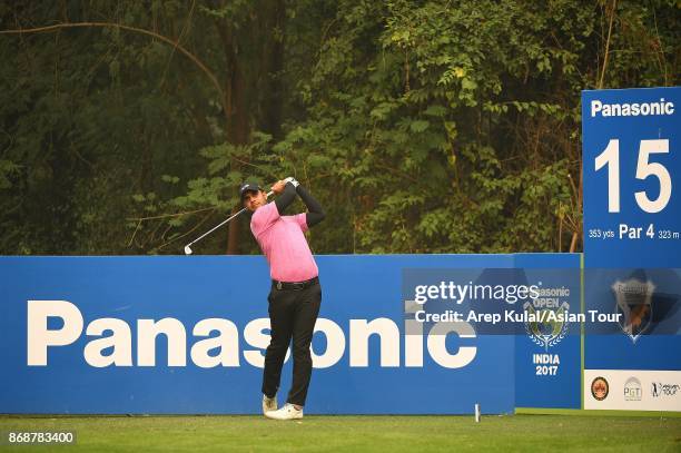 Shubhankar Sharma of India pictured during practice for the Panasonic Open India at Delhi Golf Club on October 31, 2017 in New Delhi, India.