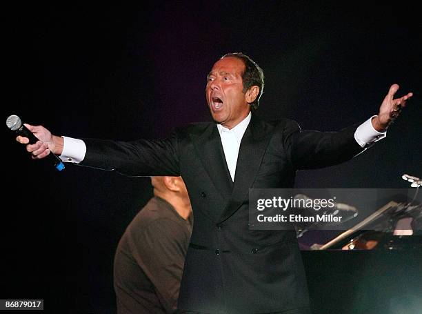 Singer Paul Anka performs during the "Hit Man: David Foster and Friends" concert at the Mandalay Bay Events Center May 9, 2009 in Las Vegas, Nevada.