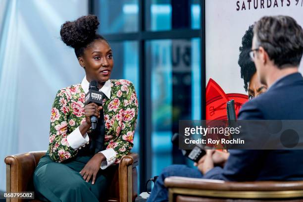 Jade Eshete discusses "Dirk Gently's Holistic Detective Agency" with the Build Series at Build Studio on October 31, 2017 in New York City.