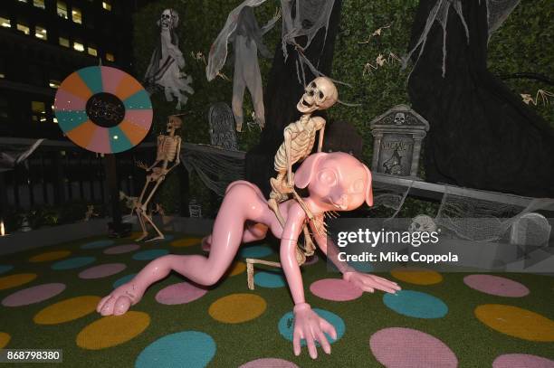 View of the mini-golf course during Heidi Klum's 18th Annual Halloween Party presented by Party City and SVEDKA Vodka at Magic Hour Rooftop Bar &...