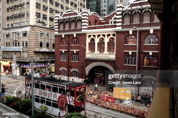 sheung wan - the road of culture - sheung wan stock pictures, royalty-free photos & images