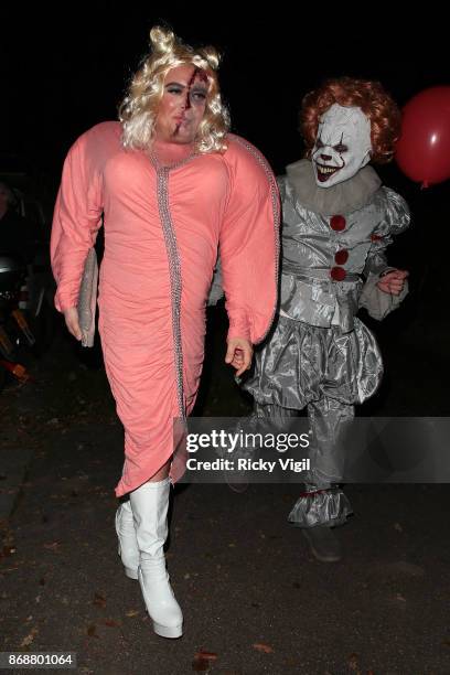 Alan Carr seen attending Jonathan Ross - Halloween party on October 31, 2017 in London, England.